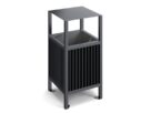 Kosz miejski INOX z daszkiem KNS KR8 | poj. 60l
