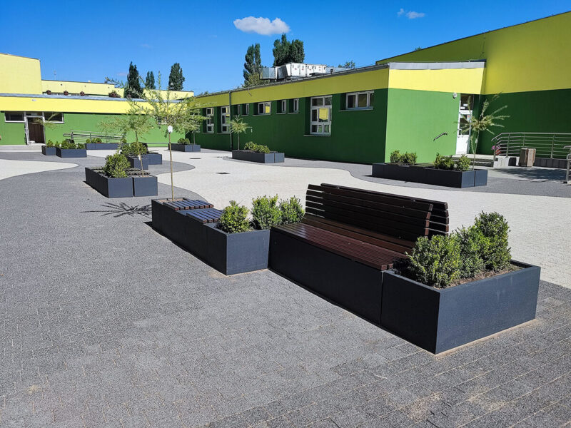 Ławka z oparciem na murku ARKADIA id. 1012 - Archipark