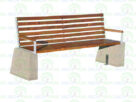 Ławka betonowa 197x60cm WYS. 87cm KOD – 452c