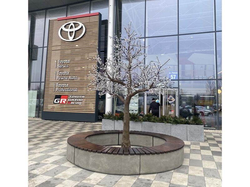 Ławka betonowa łukowa 157cm - 411 - Archipark