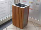 Kosz na śmieci do centrum handlowego KNS 12.11 INOX | wewnętrzny