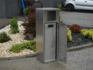 Kosz na śmieci pojedynczy ATENA INOX KNS KR1 40l | z otwartymi drzwiczkami