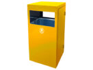 Kosz na śmieci stalowy, uliczny ABR15 | żółty