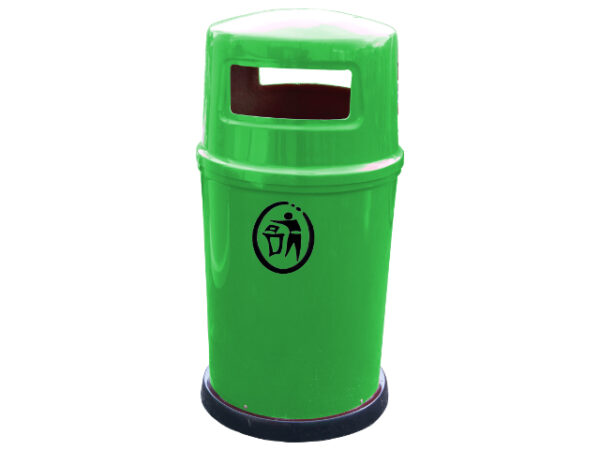 Kosz na śmieci z tworzywa ABR2 | okrągły | zielony