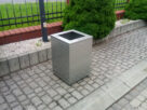 Kosz na śmieci ze stali nierdzewnej KNS 11.01 INOX | zewnętrzny