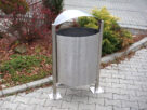 Kosz ze stali nierdzewnej z daszkiem KNS 12.08 INOX
