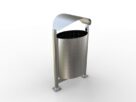 Kosz ze stali nierdzewnej z daszkiem KNS 12.08 INOX