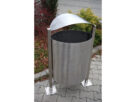 Kosz ze stali nierdzewnej z daszkiem KNS 12.08 INOX