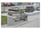 Ławka betonowa 404 | wyposażenie ulic i chodników