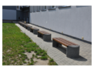 Ławka betonowa bez oparcia 403 | ławki w szeregu