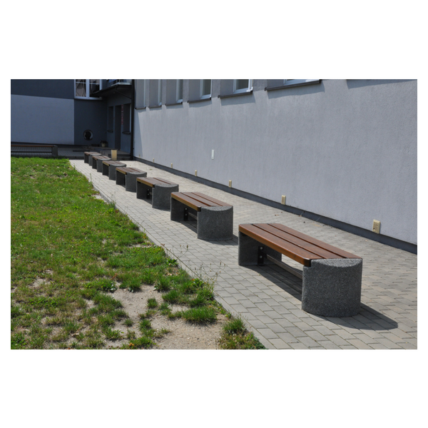 Ławka betonowa bez oparcia 403 | ławki w szeregu