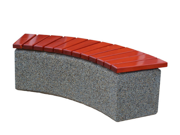 Ławka betonowa łukowa 157cm –  411 | z realizacji