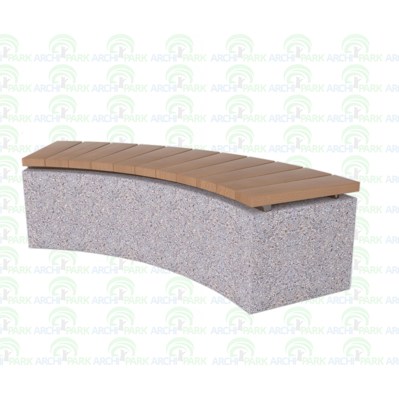 Ławka betonowa łukowa 157cm –  411