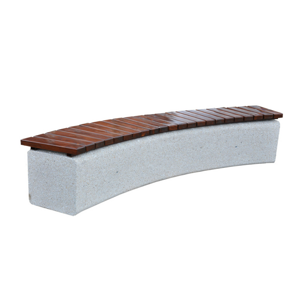 Ławka betonowa łukowa 230cm –  422 | realizacja