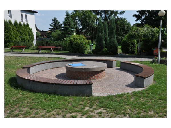 Ławka betonowa łukowa 230cm –  422 | okrąg
