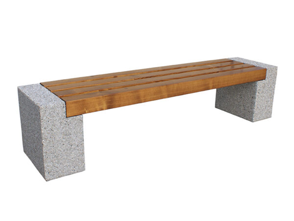 Ławka betonowa model id. 803. Długość: 150-230cm, Deski 70x70cm.