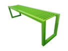 Ławka metalowa bez oparcia 67 | zielona