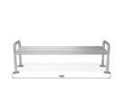 Ławka nierdzewna bez oparcia 190cm KR06 | Rysunek z przodu