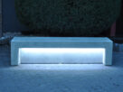Ławka z betonu archit. z podświetleniem LED 200x48x50cm KOD – 480 | wieczorem włączone ledy
