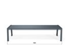 Ławka ze stali nierdzewnej bez oparcia KR13 | rysunek front