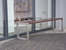 Ławka ze stali nierdzewnej bez oparcia KR16 | na zewnątrz