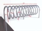 Stojak narowery SPIRALA B-1, rura Ø 33,7mm | 150cm, do zabetonowania