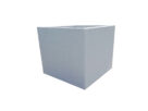 Donica z betonu architektonicznego 75x75cm x (40h-50h-60h-70h-80h-90h-100h) | beton w kolorze jasnoszarym