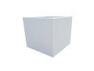 Donica z betonu architektonicznego 75x75cm x (40h-50h-60h-70h-80h-90h-100h) | beton w kolorze białym