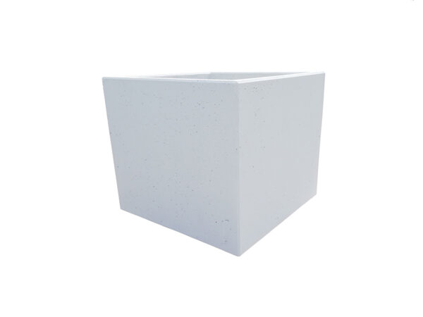 Donica z betonu architektonicznego 75x75cm x (40h-50h-60h-70h-80h-90h-100h) | beton w kolorze białym