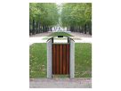 kosz betonowo drewniany z daszkiem id. 1006