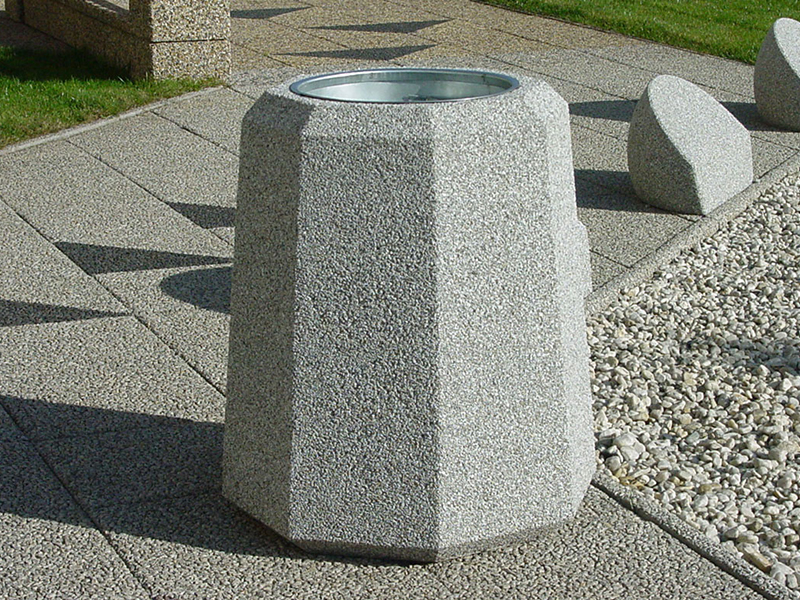 Kosz betonowy ośmiokątny | poj. 40 l | id. 1008