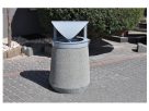 Kosz betonowy z daszkiem id. 158 | 70l | na ulicy