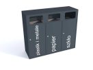 Kosz do segregacji ATENA III 120l | Napisy Sitodruk | Jednokolorowy