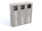 Kosz do segregacji ATENA III 40l INOX | Napisy Sitodruk