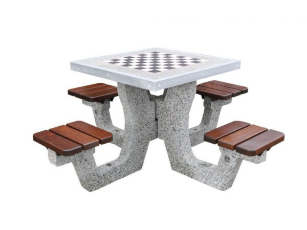 Kwadratowy stół betonowy do gry w szachy | model 505B