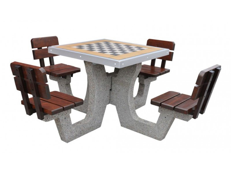 Stół betonowy kwadratowy do gry w szachy | model 513