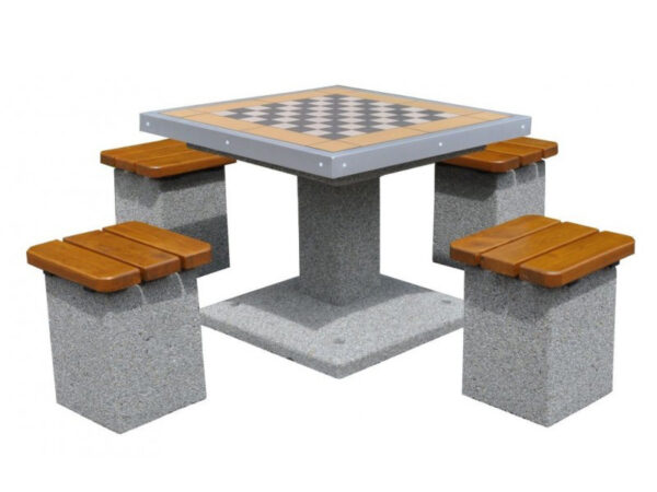 Stół betonowy kwadratowy do gry w