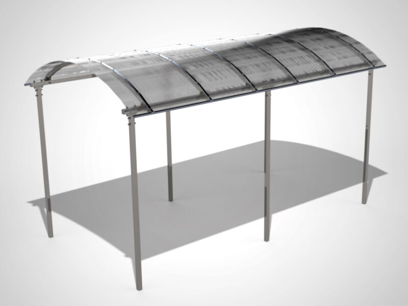 Wiata rowerowa ARIES LIGHT na 10 stanowisk z zadaszeniem / 420cm - Archipark Wiata ARIES LIGHT 10