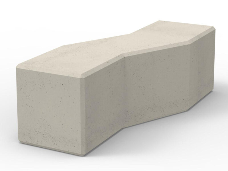 Siedzisko z betonu architektonicznego FALA - Archipark Siedzisko z betonu architektonicznego o nieregularnym kształcie