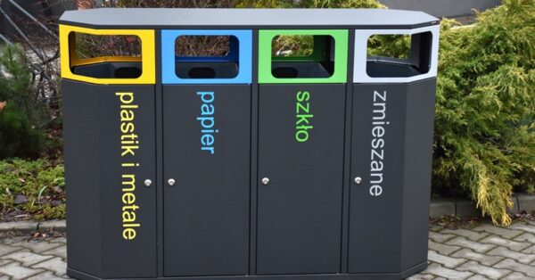 Kosz do segregacji ATENA IV obustronna owalna 2x114l + 2x127l | Napisy folia samoprzylepna - Archipark Kosz do segregacji ATENA IV obustronna owalna 2x114l i 2x127l (4)