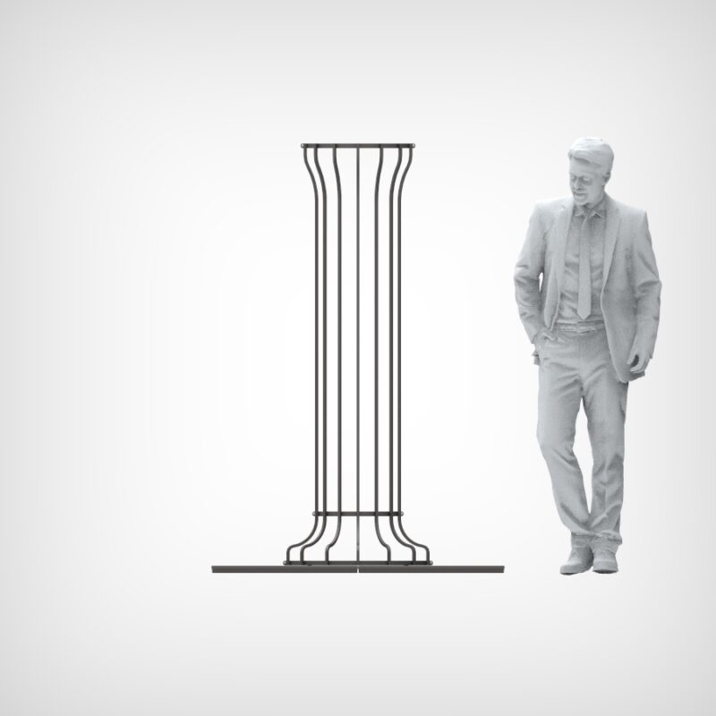 Osłona stalowa na pień drzewa model DĄB - Archipark Osłona stalowa na pień drzewa model DĄB (4)