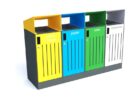 Kosz do segregacji APOLLO 4x80l drzwi+wrzut