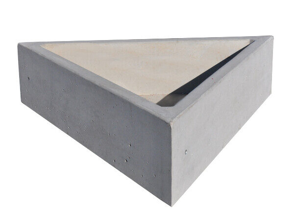 Donica trójkątna z betonu architektonicznego id. 297 - Archipark Donica trójkątna z betonu architektonicznego id