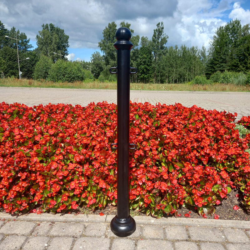 Słupek stalowo-żeliwny GIC1 - Archipark Słupek GIC1 na łańcuch 3