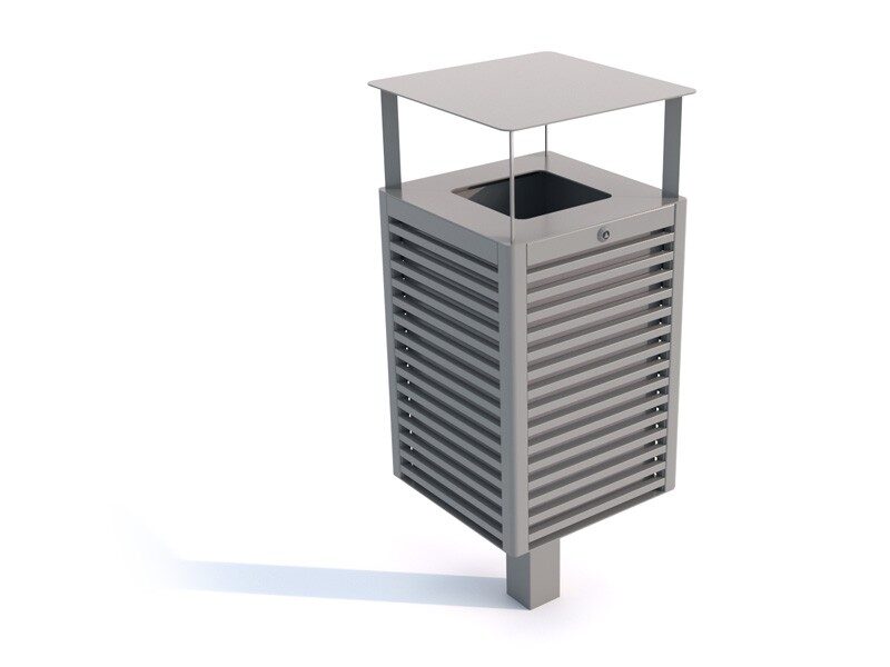 Kosz na śmieci LORIS IV 60l (ścianki profile stalowe) - Archipark