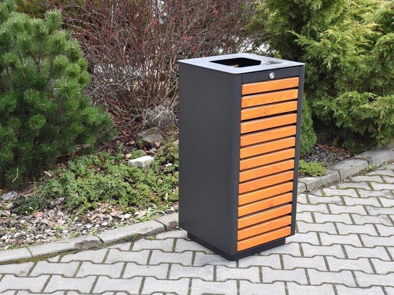 Kosz na śmieci LORIS VIII 80l z popielnicą - Archipark