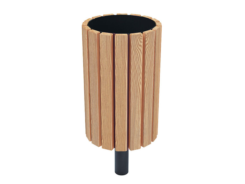 Kosz na śmieci POLI 1 z listwami polimerowymi (z tworzywa) - Archipark