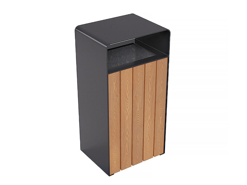 Kosz na śmieci POLI 5 z listwami polimerowymi (z tworzywa) - Archipark