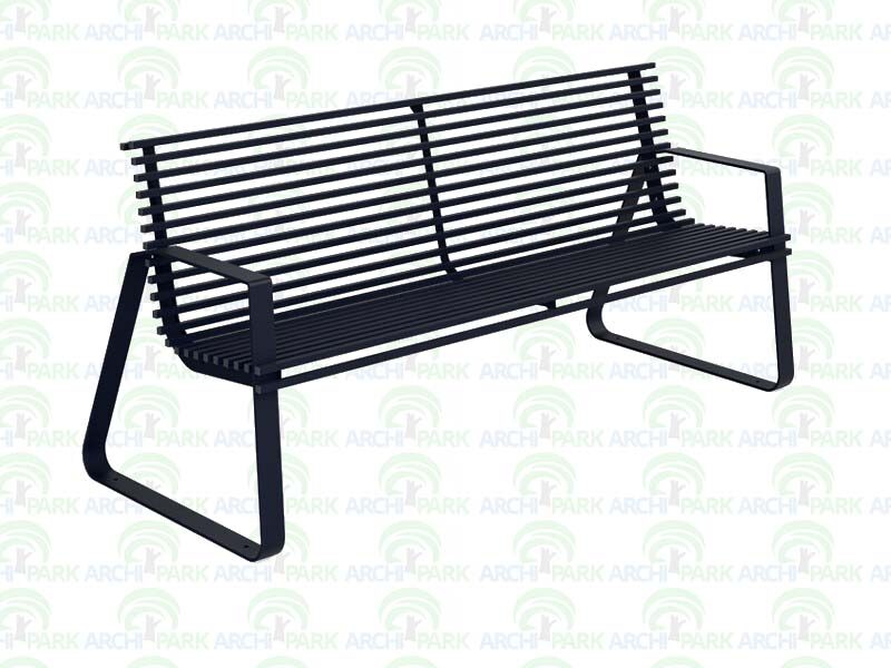 Ławka z oparciem FINEZJA stalowa - Archipark